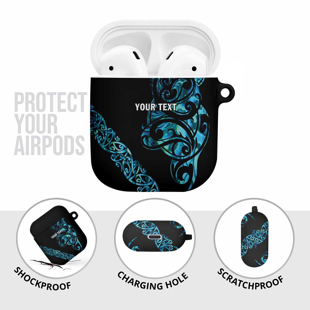 All Black Maori Tribal Tattoo Personalised AirPods Case Polynesian Style - Polynesian Pride