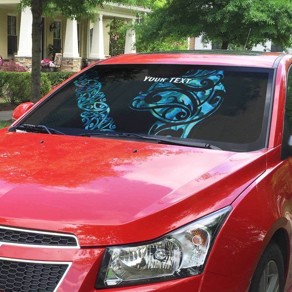 All Black Maori Tribal Tattoo Personalised Auto Sun Shade Polynesian Style LT9 - Polynesian Pride