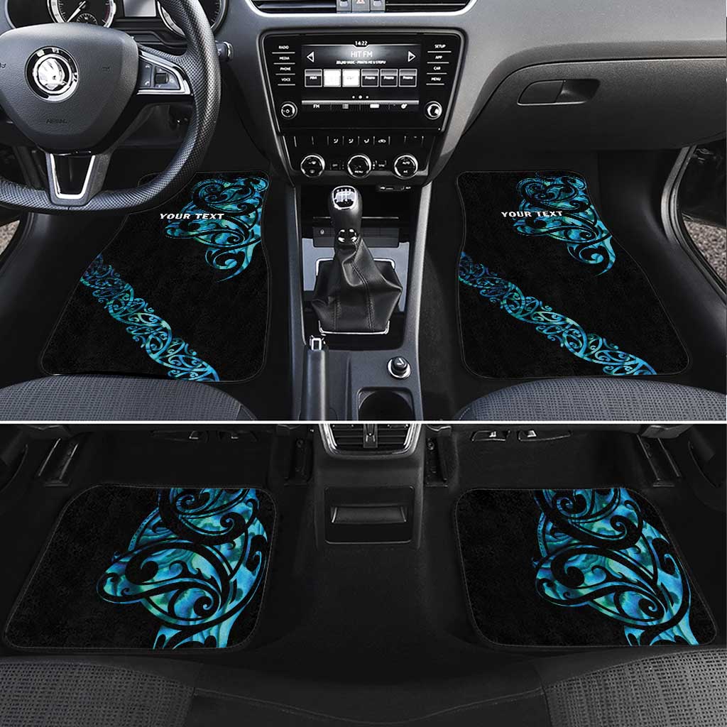 All Black Maori Tribal Tattoo Personalised Car Mats Polynesian Style