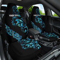 All Black Maori Tribal Tattoo Personalised Car Seat Cover Polynesian Style