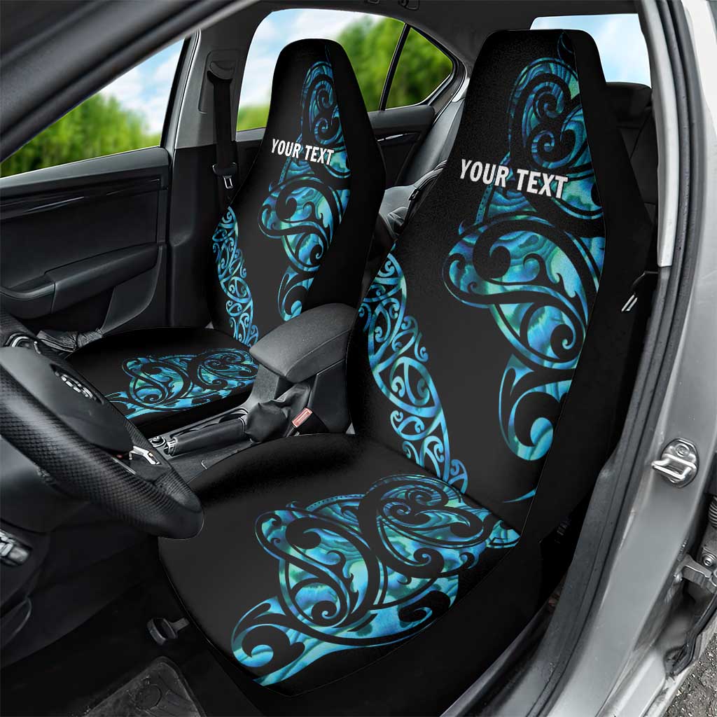 All Black Maori Tribal Tattoo Personalised Car Seat Cover Polynesian Style