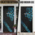 All Black Maori Tribal Tattoo Personalised Door Cover Polynesian Style - Polynesian Pride