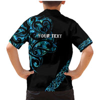 All Black Maori Tribal Tattoo Personalised Family Matching Mermaid Dress and Hawaiian Shirt Polynesian Style