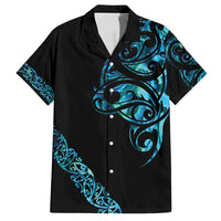 All Black Maori Tribal Tattoo Personalised Family Matching Off Shoulder Short Dress and Hawaiian Shirt Polynesian Style