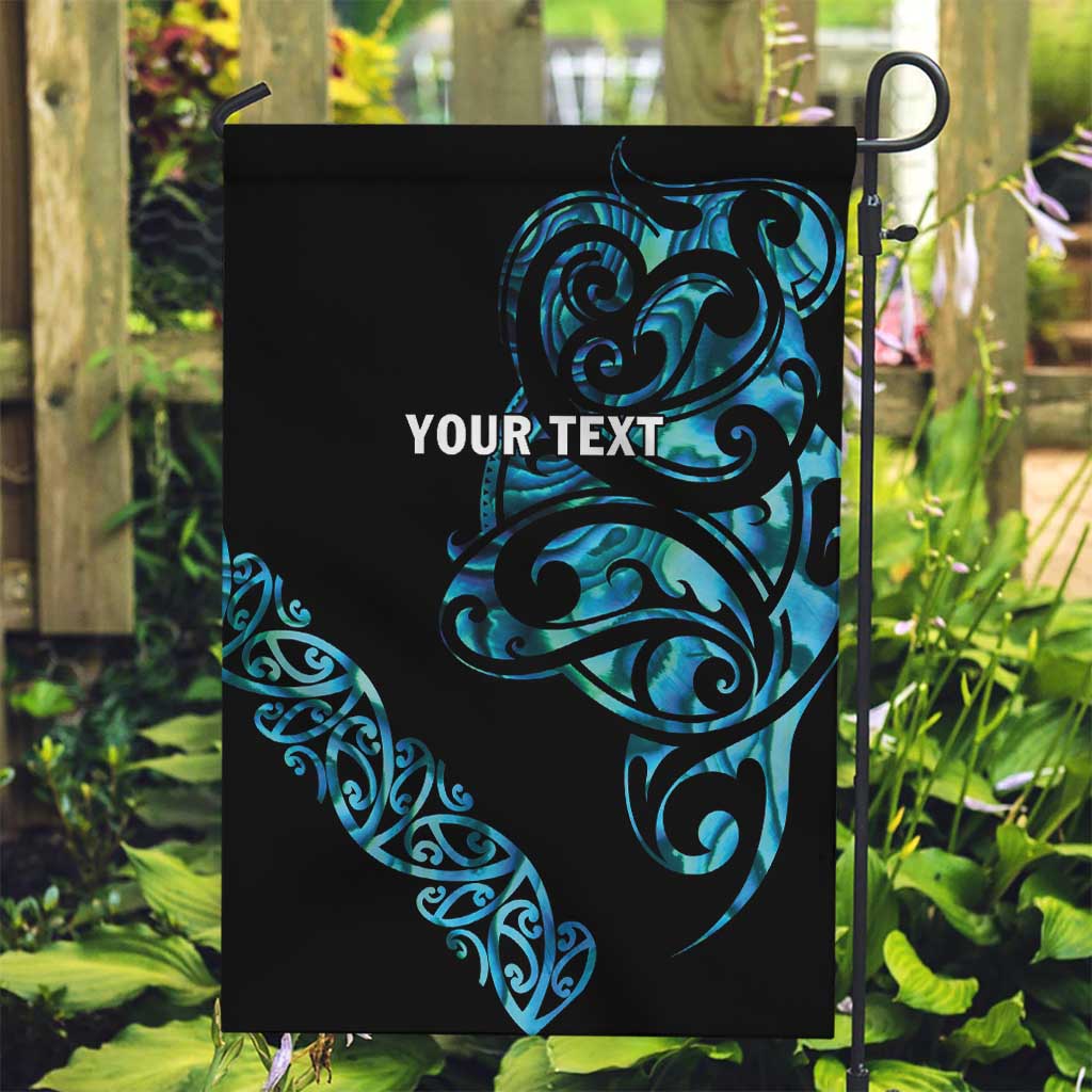 All Black Maori Tribal Tattoo Personalised Garden Flag Polynesian Style