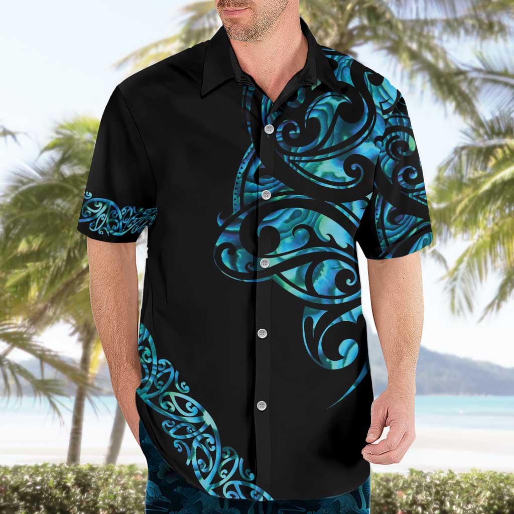 All Black Maori Tribal Tattoo Personalised Hawaiian Shirt Polynesian Style