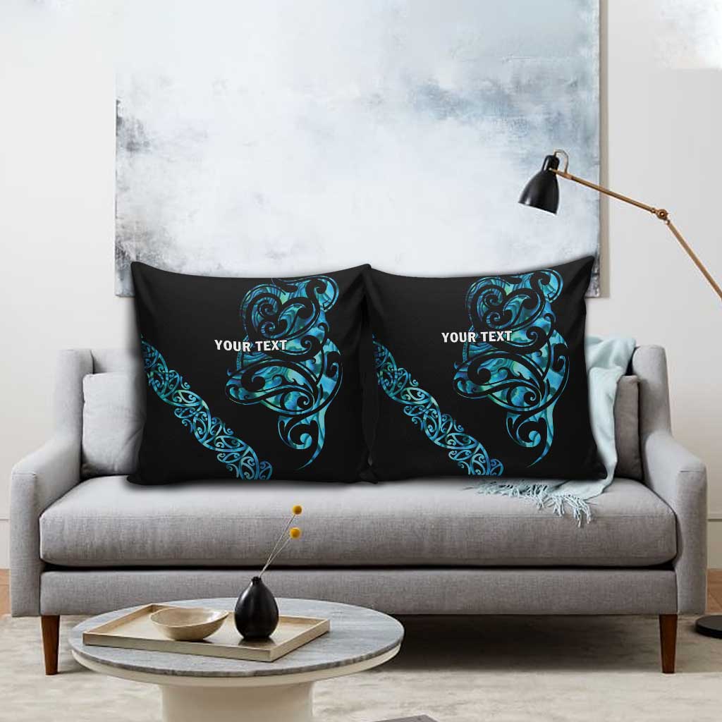 All Black Maori Tribal Tattoo Personalised Pillow Cover Polynesian Style - Polynesian Pride