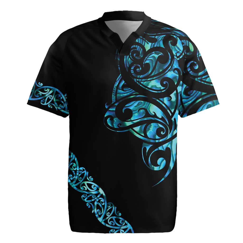 All Black Maori Tribal Tattoo Personalised Rugby Jersey Polynesian Style