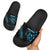 All Black Maori Tribal Tattoo Personalised Slide Sandals Polynesian Style - Polynesian Pride