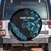All Black Maori Tribal Tattoo Personalised Spare Tire Cover Polynesian Style