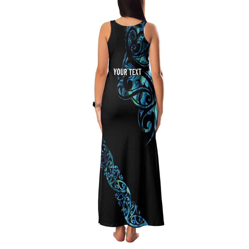 All Black Maori Tribal Tattoo Personalised Tank Maxi Dress Polynesian Style