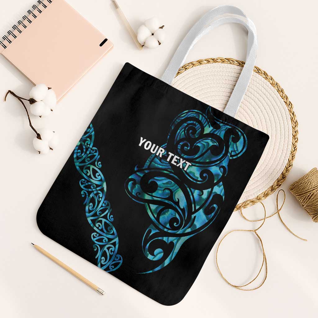 All Black Maori Tribal Tattoo Personalised Tote Bag Polynesian Style - Polynesian Pride