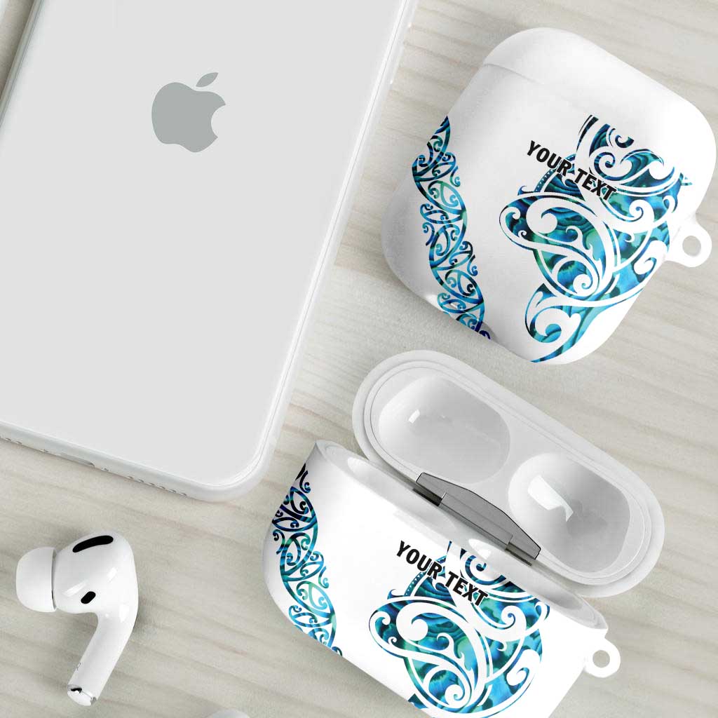 All White Maori Tribal Tattoo Personalised AirPods Case Polynesian Style - Polynesian Pride