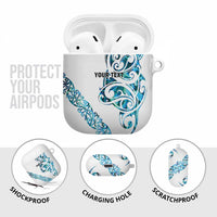 All White Maori Tribal Tattoo Personalised AirPods Case Polynesian Style - Polynesian Pride