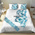 All White Maori Tribal Tattoo Personalised Bedding Set Polynesian Style
