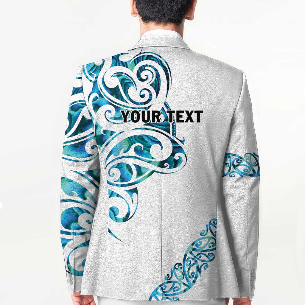 All White Maori Tribal Tattoo Personalised Blazer Polynesian Style - Polynesian Pride