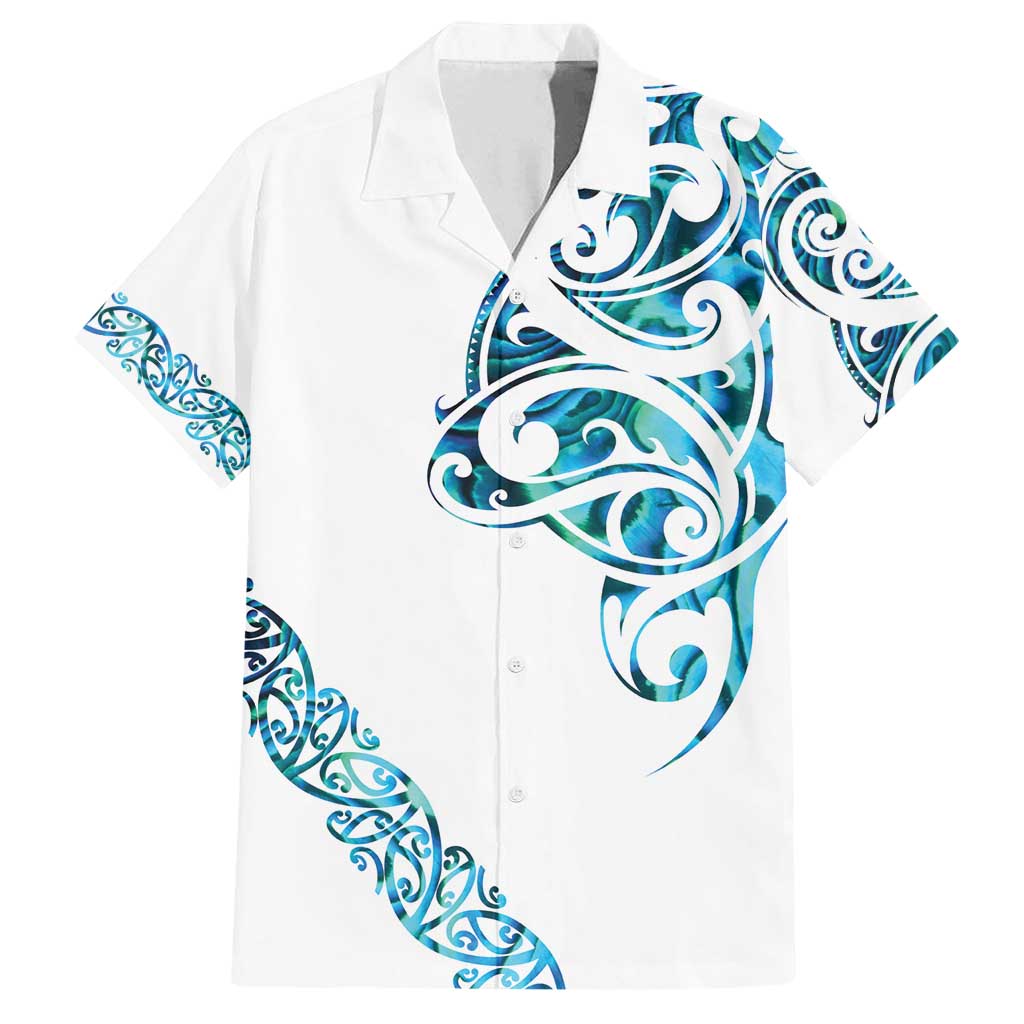 All White Maori Tribal Tattoo Personalised Family Matching Off Shoulder Short Dress and Hawaiian Shirt Polynesian Style