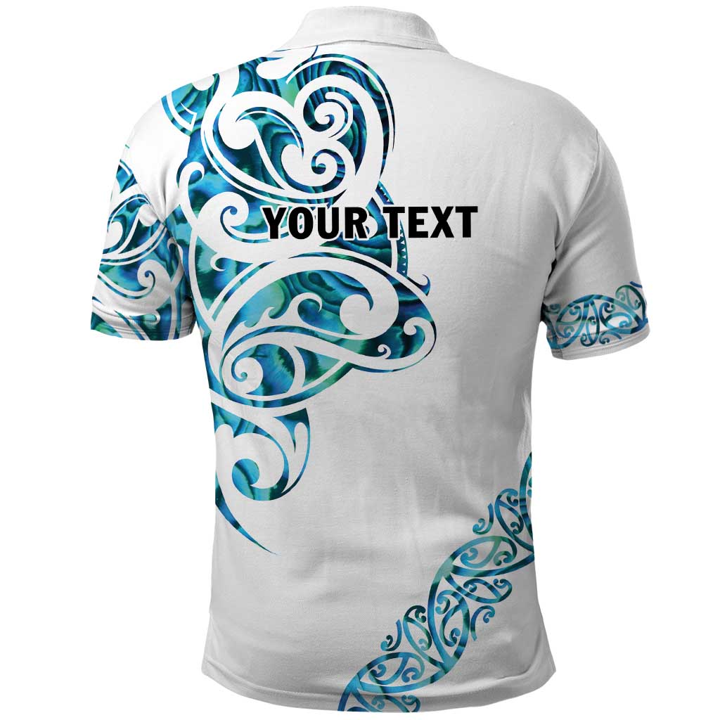 All White Maori Tribal Tattoo Personalised Polo Shirt Polynesian Style