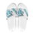 All White Maori Tribal Tattoo Personalised Slide Sandals Polynesian Style - Polynesian Pride