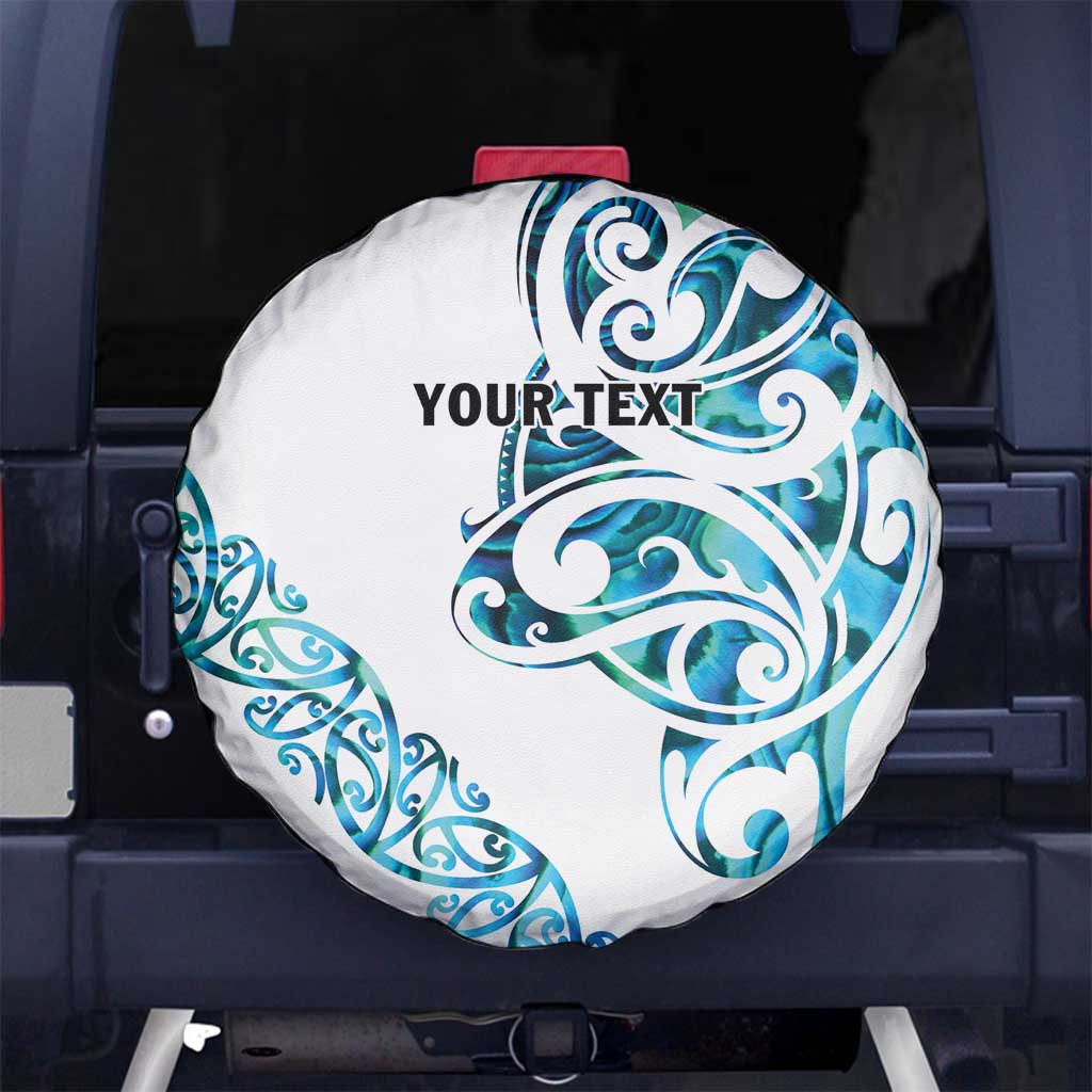 All White Maori Tribal Tattoo Personalised Spare Tire Cover Polynesian Style