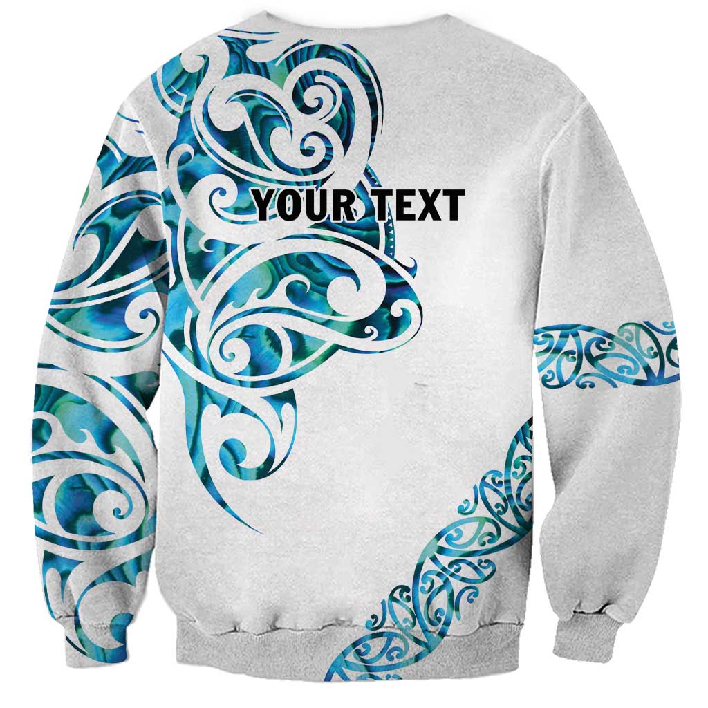 All White Maori Tribal Tattoo Personalised Sweatshirt Polynesian Style