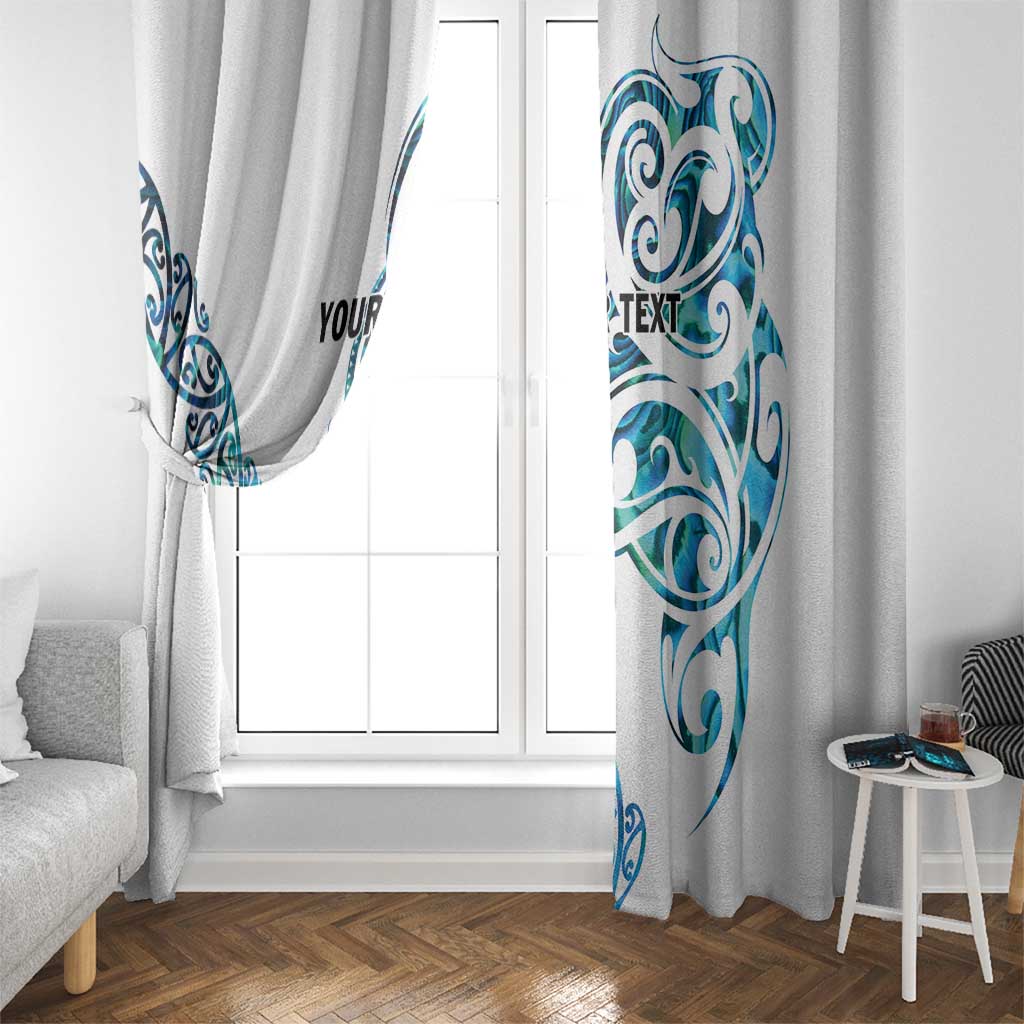 All White Maori Tribal Tattoo Personalised Window Curtain Polynesian Style