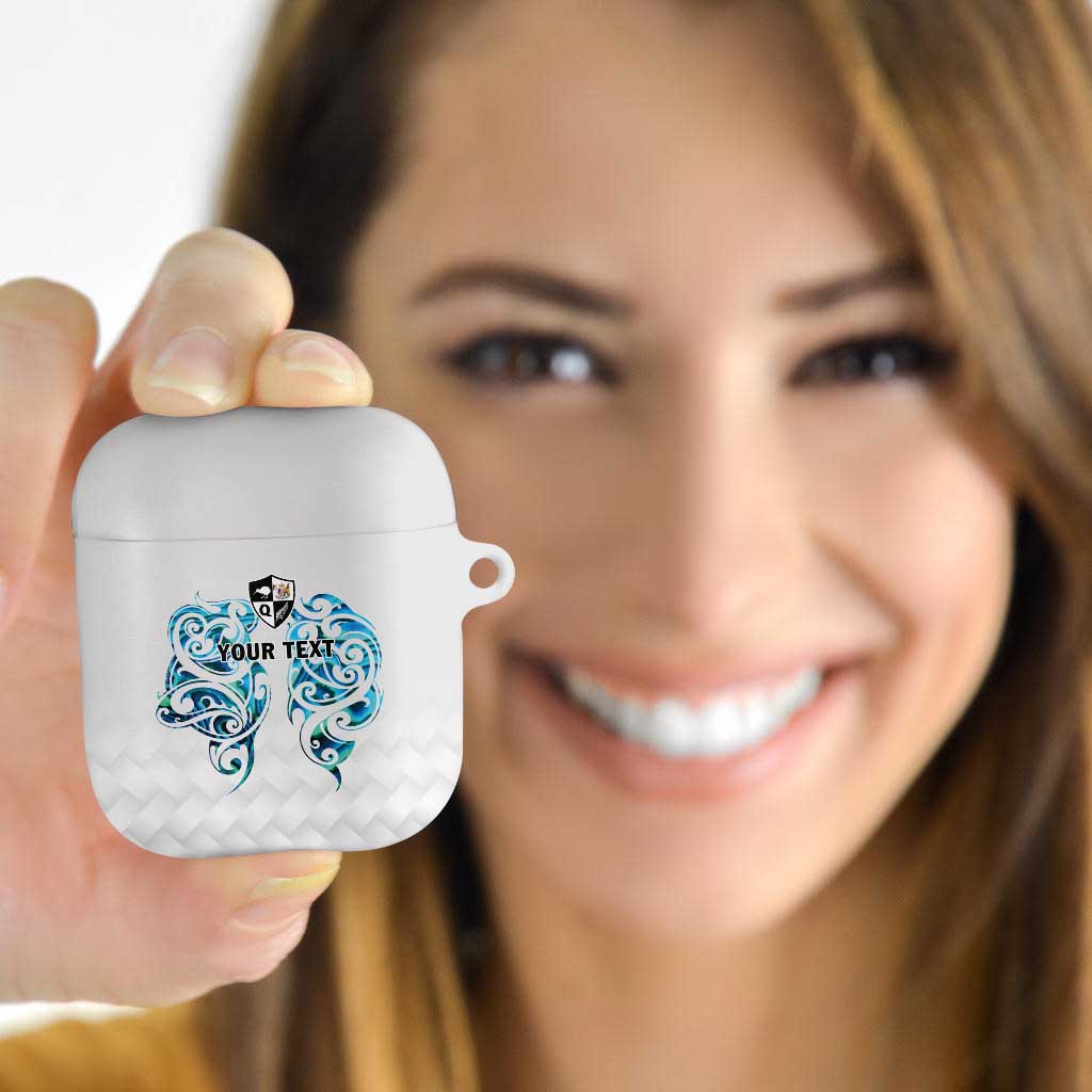 Queensland Maori Kiwi Personalised AirPods Case Ma Kakariki Papua Shell Maori Tribal Tattoo - Polynesian Pride