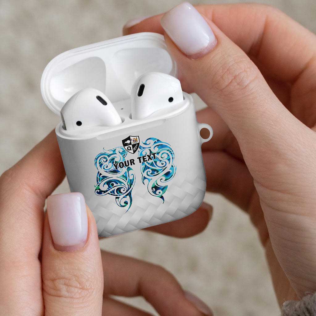Queensland Maori Kiwi Personalised AirPods Case Ma Kakariki Papua Shell Maori Tribal Tattoo - Polynesian Pride