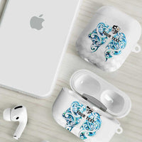 Queensland Maori Kiwi Personalised AirPods Case Ma Kakariki Papua Shell Maori Tribal Tattoo - Polynesian Pride