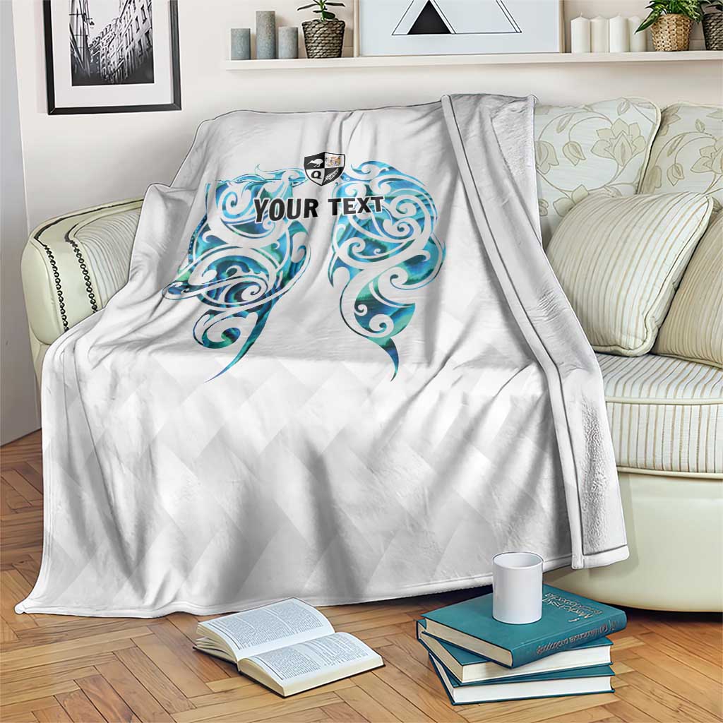 Queensland Maori Kiwi Personalised Blanket Ma Kakariki Papua Shell Maori Tribal Tattoo