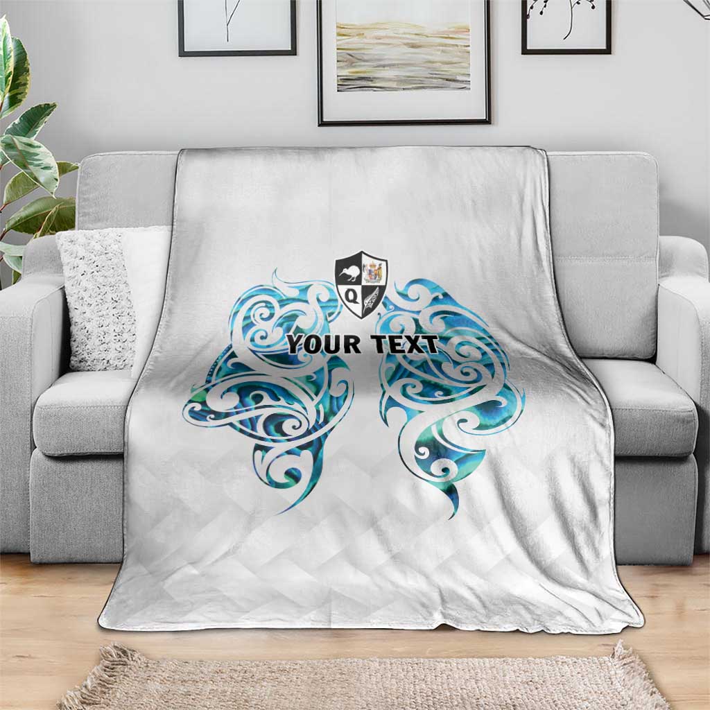 Queensland Maori Kiwi Personalised Blanket Ma Kakariki Papua Shell Maori Tribal Tattoo