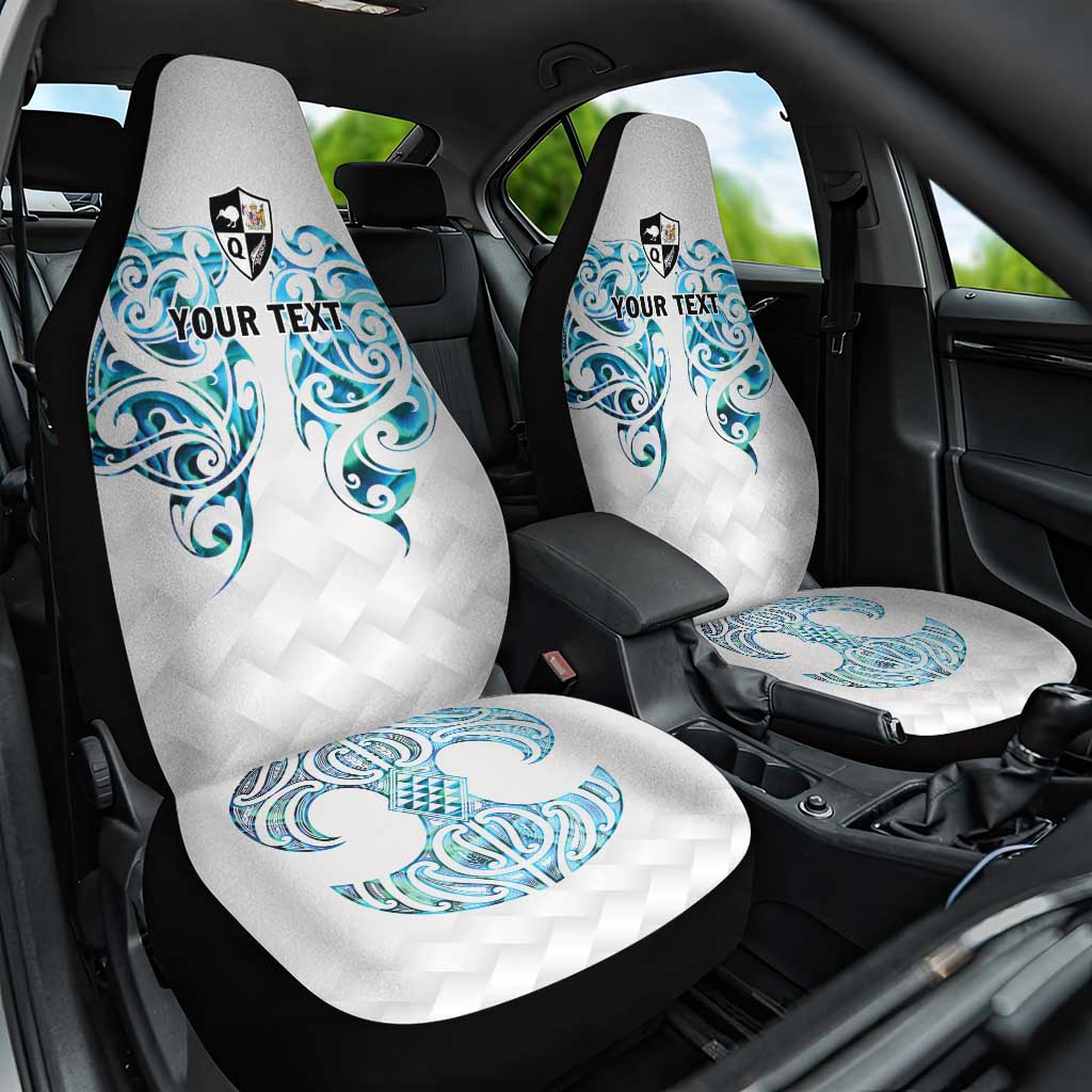 Queensland Maori Kiwi Personalised Car Seat Cover Ma Kakariki Papua Shell Maori Tribal Tattoo