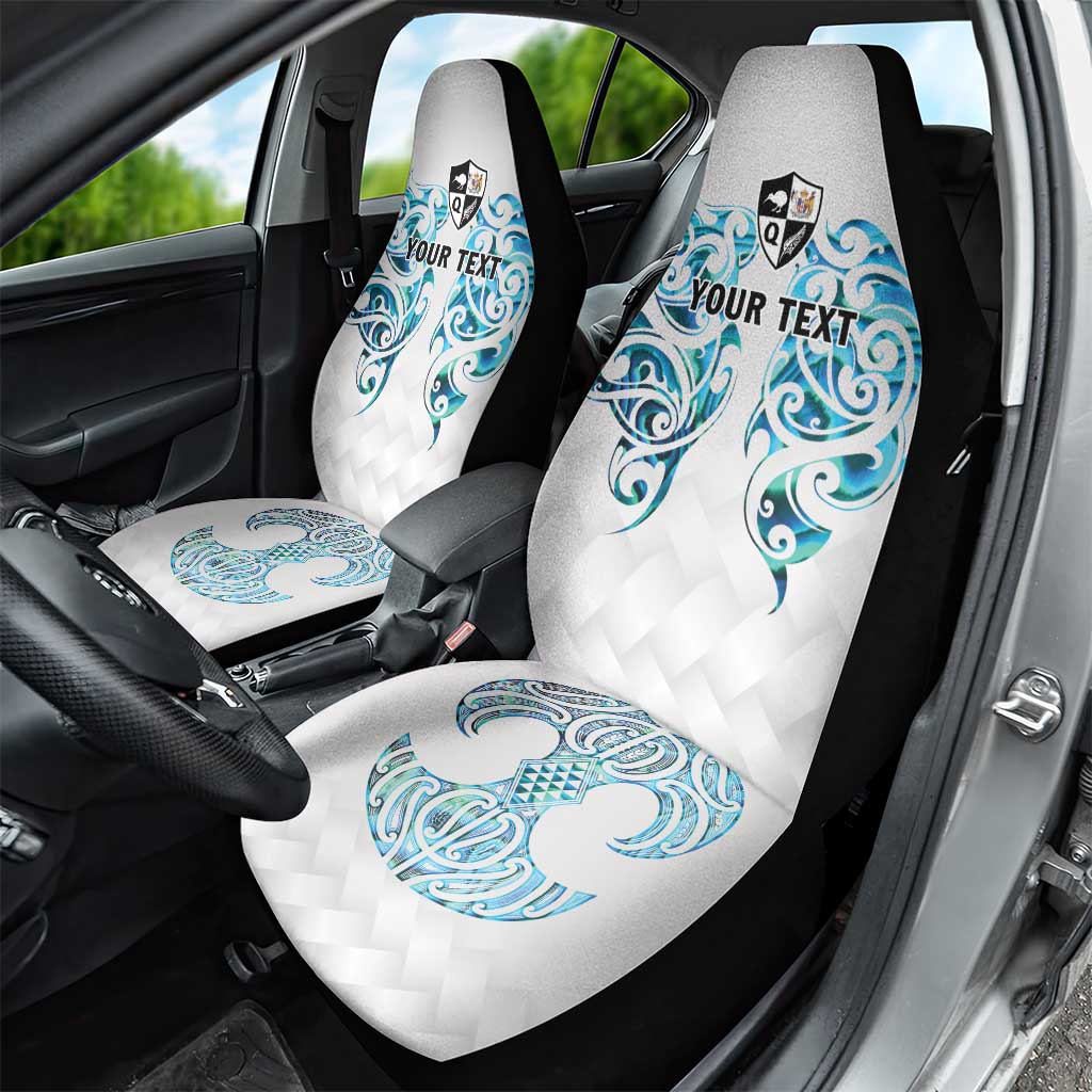 Queensland Maori Kiwi Personalised Car Seat Cover Ma Kakariki Papua Shell Maori Tribal Tattoo
