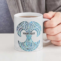 Queensland Maori Kiwi Personalised Ceramic Mug Ma Kakariki Papua Shell Maori Tribal Tattoo - Polynesian Pride