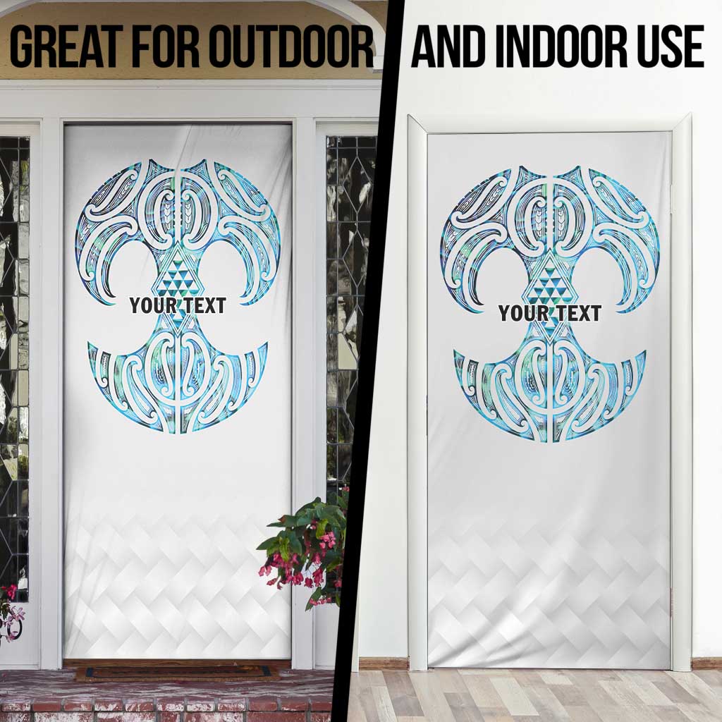 Queensland Maori Kiwi Personalised Door Cover Ma Kakariki Papua Shell Maori Tribal Tattoo - Polynesian Pride