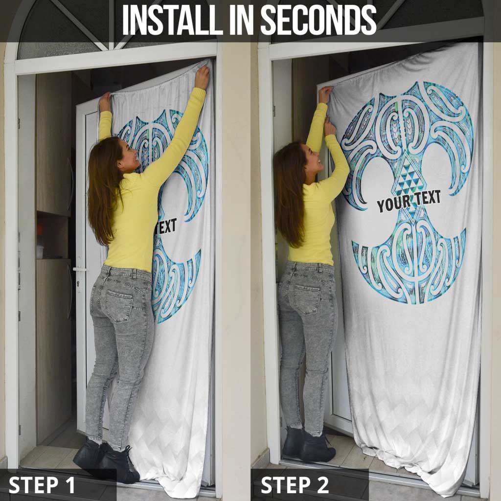 Queensland Maori Kiwi Personalised Door Cover Ma Kakariki Papua Shell Maori Tribal Tattoo - Polynesian Pride