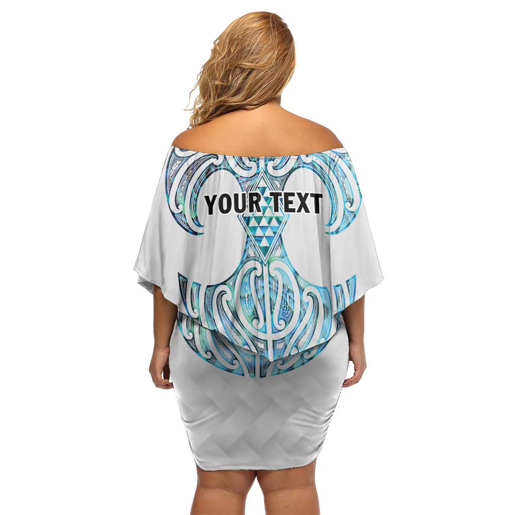 Queensland Maori Kiwi Personalised Family Matching Off Shoulder Short Dress and Hawaiian Shirt Ma Kakariki Papua Shell Maori Tribal Tattoo