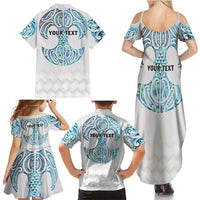 Queensland Maori Kiwi Personalised Family Matching Summer Maxi Dress and Hawaiian Shirt Ma Kakariki Papua Shell Maori Tribal Tattoo