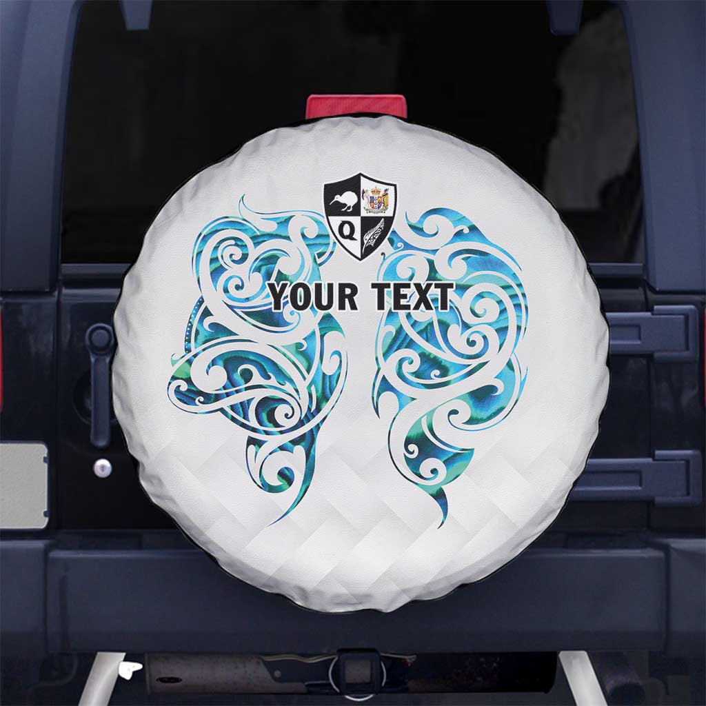 Queensland Maori Kiwi Personalised Spare Tire Cover Ma Kakariki Papua Shell Maori Tribal Tattoo