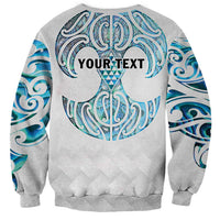 Queensland Maori Kiwi Personalised Sweatshirt Ma Kakariki Papua Shell Maori Tribal Tattoo
