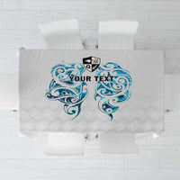 Queensland Maori Kiwi Personalised Tablecloth Ma Kakariki Papua Shell Maori Tribal Tattoo