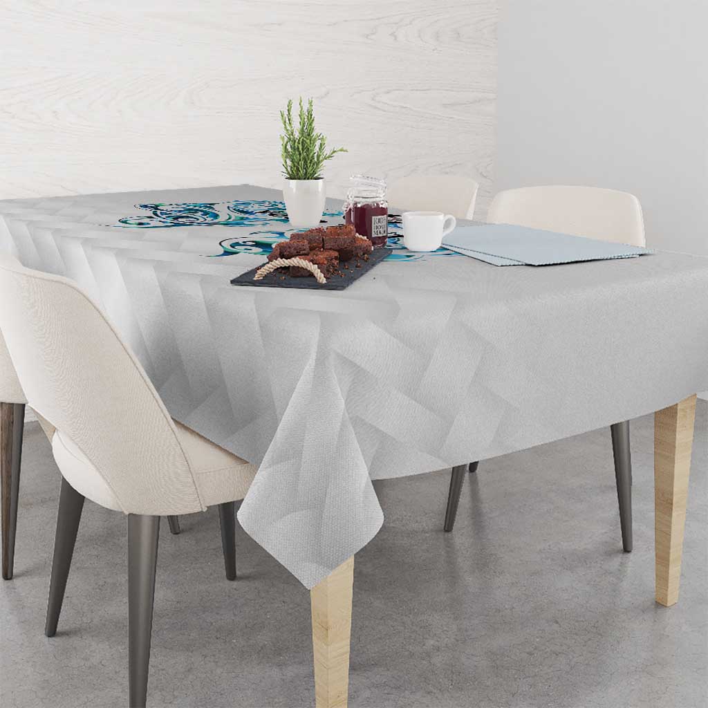 Queensland Maori Kiwi Personalised Tablecloth Ma Kakariki Papua Shell Maori Tribal Tattoo