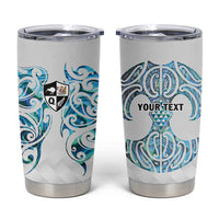 Queensland Maori Kiwi Personalised Tumbler Cup Ma Kakariki Papua Shell Maori Tribal Tattoo