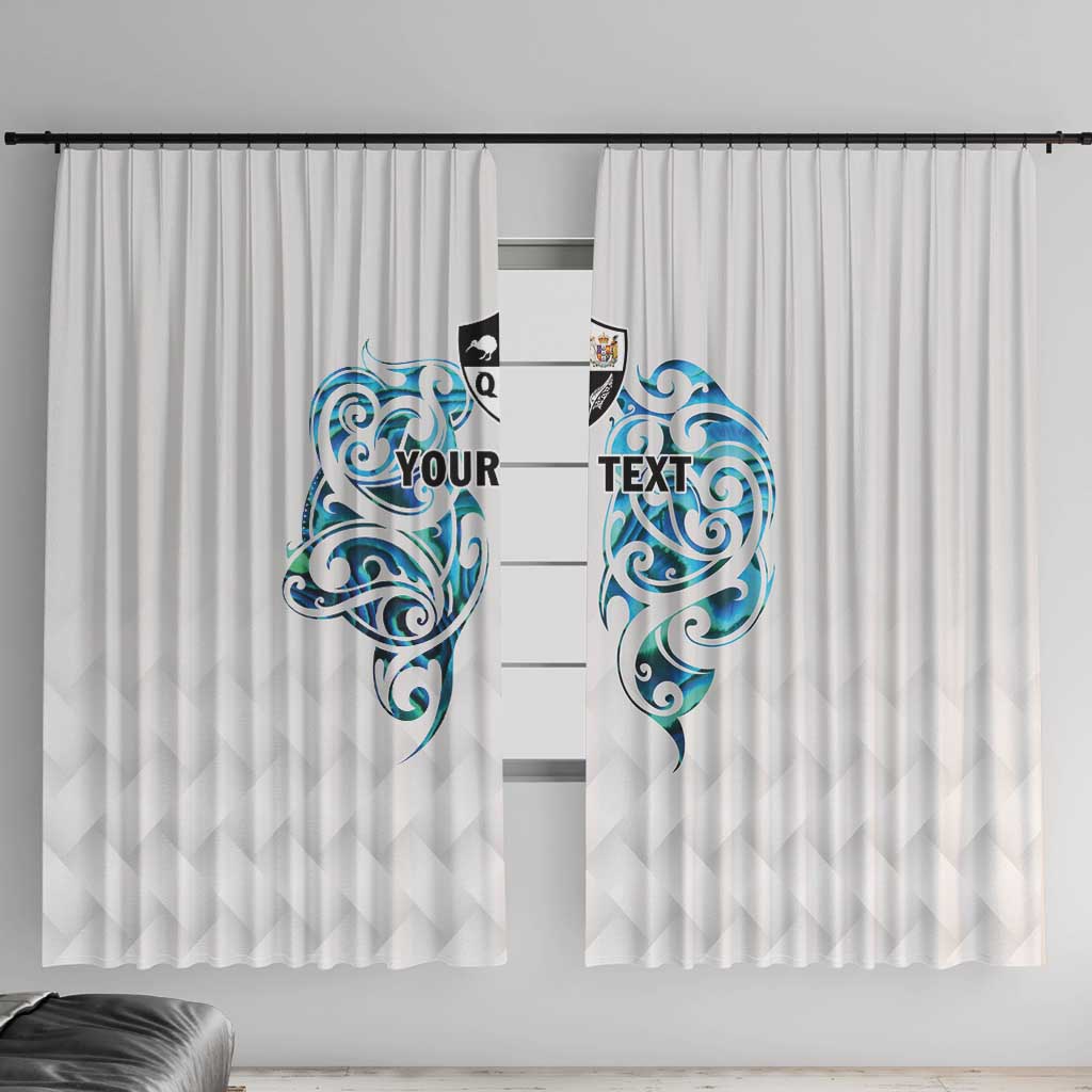 Queensland Maori Kiwi Personalised Window Curtain Ma Kakariki Papua Shell Maori Tribal Tattoo
