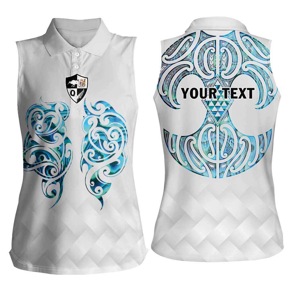 Queensland Maori Kiwi Personalised Women Sleeveless Polo Shirt Ma Kakariki Papua Shell Maori Tribal Tattoo
