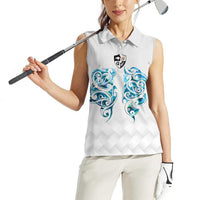 Queensland Maori Kiwi Personalised Women Sleeveless Polo Shirt Ma Kakariki Papua Shell Maori Tribal Tattoo