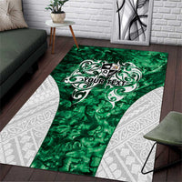 Queensland Maori Kiwi Personalised Area Rug Kikirangi Papua Shell Maori Tribal Tattoo