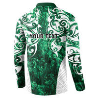 Queensland Maori Kiwi Personalised Button Sweatshirt Kikirangi Papua Shell Maori Tribal Tattoo