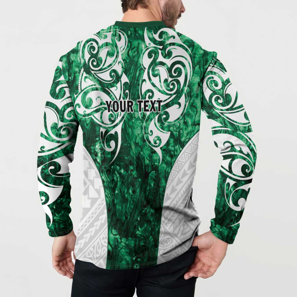 Queensland Maori Kiwi Personalised Button Sweatshirt Kikirangi Papua Shell Maori Tribal Tattoo