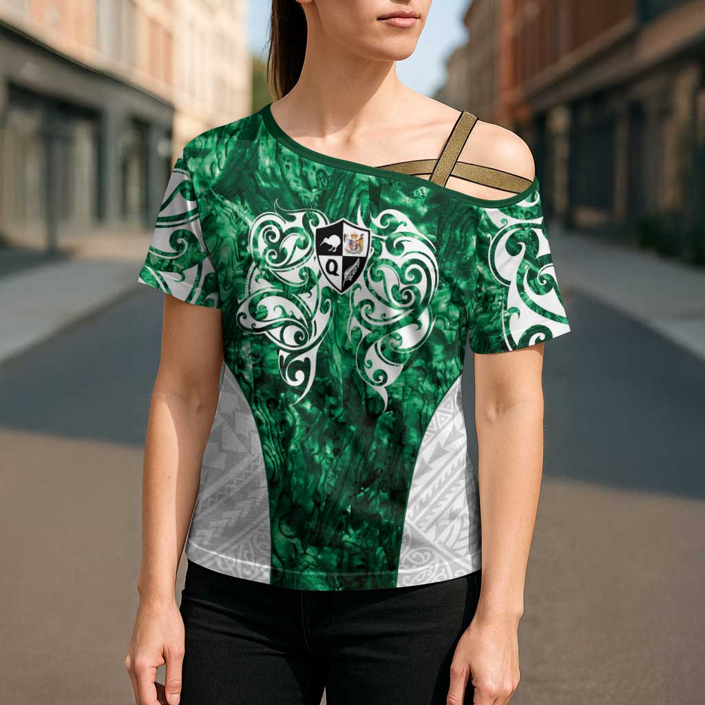 Queensland Maori Kiwi Personalised Cross Shoulder Shirt Kikirangi Papua Shell Maori Tribal Tattoo - Polynesian Pride